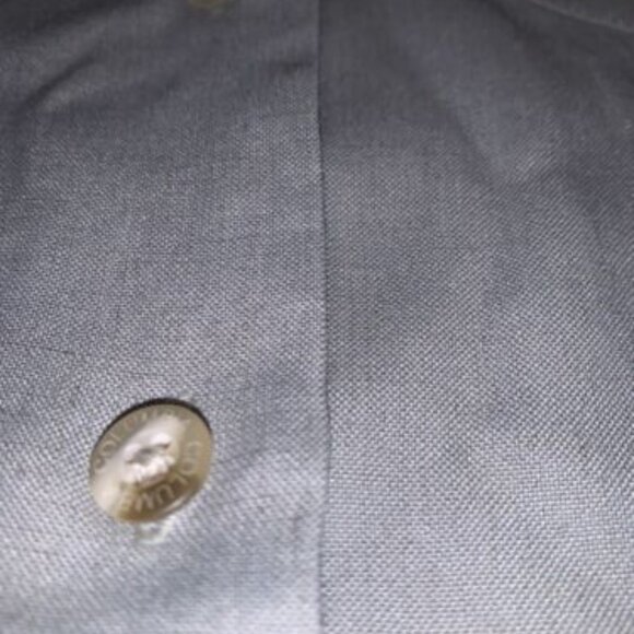 Columbia Mens Large Casual Button Down Short Sleeve Gray Shirt Rayon Flax Blend - Picture 3 of 7